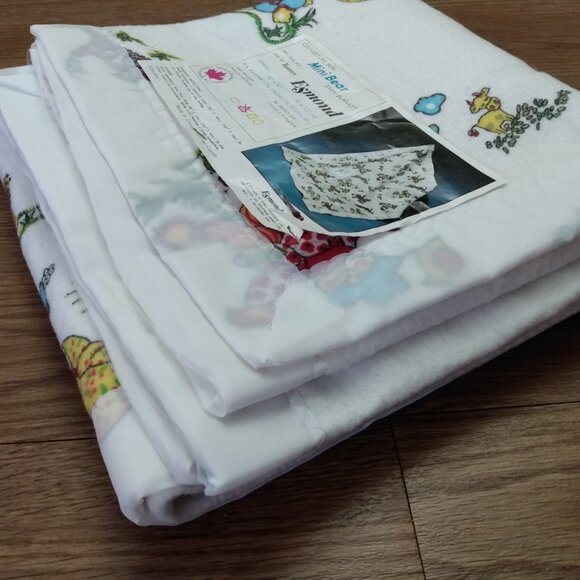 Vintage Baby Blanket White "Mini Bear" by Bunny Esmond NEW IN PACKAGE 36"x50" - Picture 11 of 16